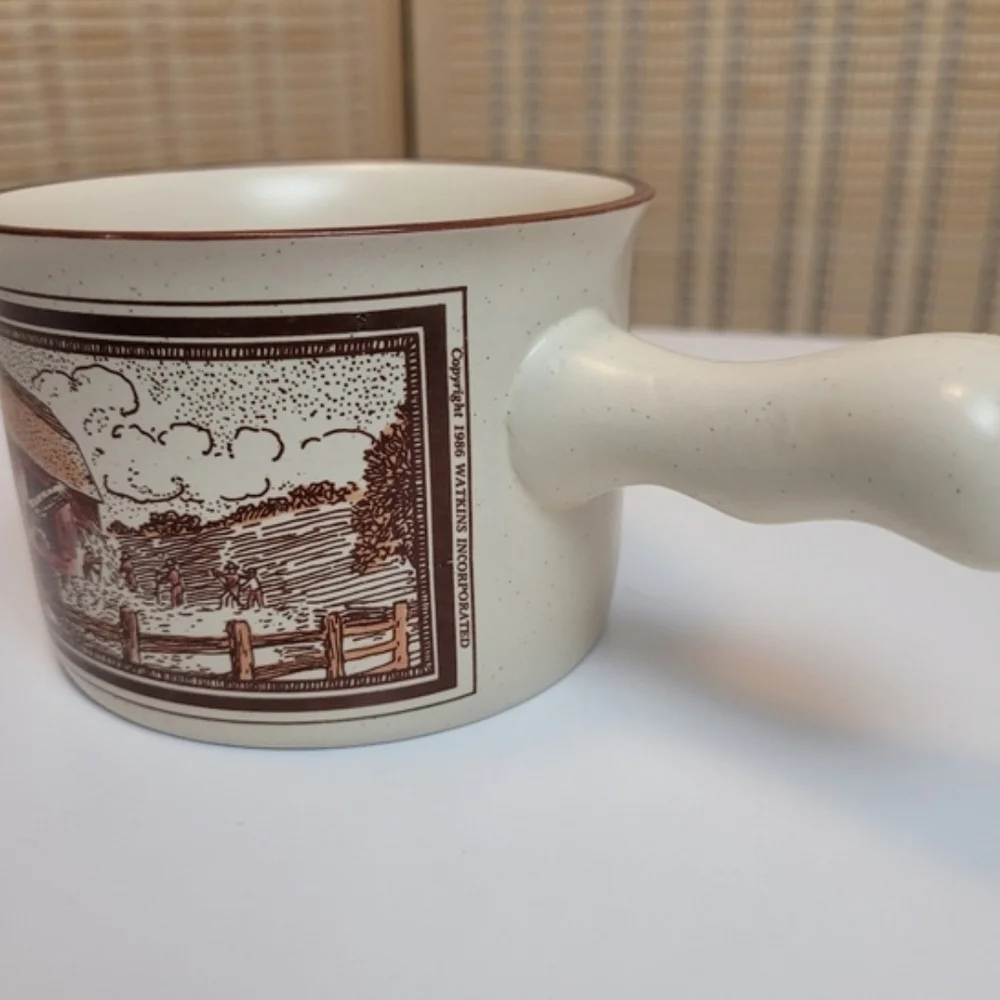 Vintage Watkins May 1906 Almanac Ceramic Soup Bowl